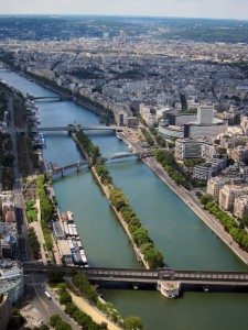 Sicht vom Eiffelturm stromabwärts