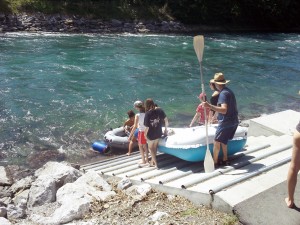 Aare Schlauchboottour - Einstieg