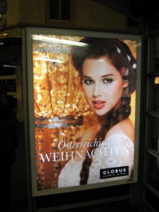 Globus Leuchtplakat in Zürich