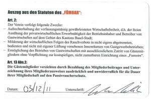 Mitgliedskarte Fümoar - Rückansicht