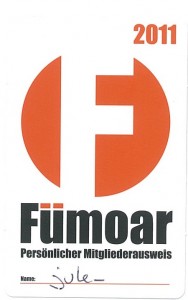 Mitgliedskarte Fümoar - Vorderansicht