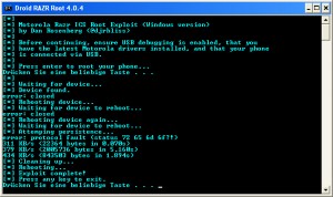 Motorola Razr ICS Root Exploid - Ergebnis Motorola Razr ICS Root Exploid - Ergebnis