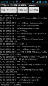 Screenshot FTPServer - Log