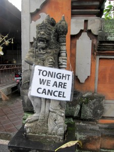 tonight we are cancel