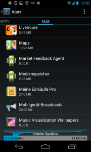 Android Einstellungen Apps