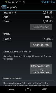 Android App Einstellungen Medienspeicher