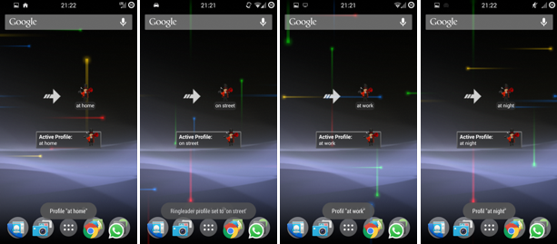 Wechsel zwischen Tasker Profilen mittels Widget