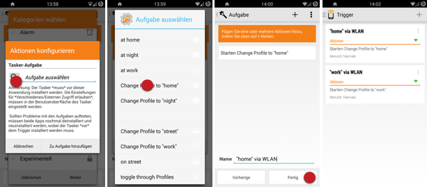 Trigger Aufgabe erstellen mit WLAN Auslöser