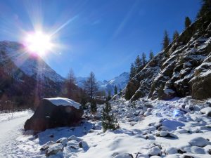 Wanderweg zum Moteratschgletscher, Engadin, Kanton Graubünden, Schweiz
