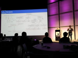 Marja Hälttä auf der JSConf EU 2017 in Berlin